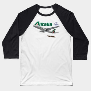 A319 Alitalia Baseball T-Shirt